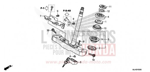 TIGE DE DIRECTION (VT750C/CA/CS) VT750CSD de 2013